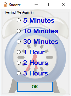 Desktop Edition Snooze Option